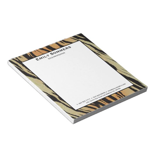 Bloc-note Zèbre noir (Incliné)