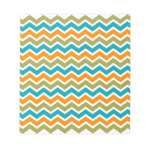 Bloc-note Zigzag tribal vibrant de paon