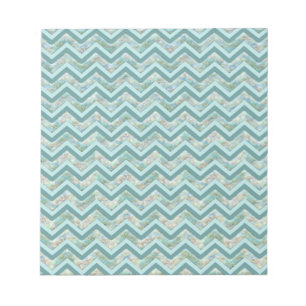 Bloc-note Zigzag turquoise nacré