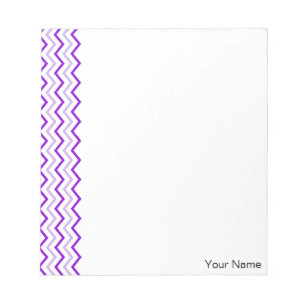 Bloc-note Zigzag vertical violet de Chevron personnalisé