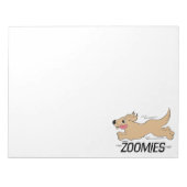 Bloc-note Zoomies de chien drôle (Devant)