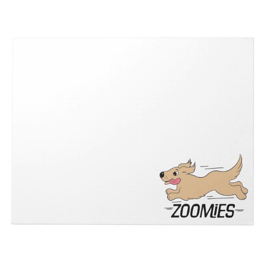 Bloc-note Zoomies de chien drôle (Devant)