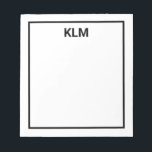 Bloc-notes 3 lettres monogramme personnalisé<br><div class="desc">Bloc-notes 3 lettres monogramme personnalisé</div>
