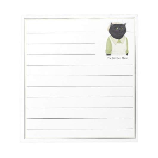 Bloc-notes 5,5x6 MAID KITCHEN + Lignes (Devant)