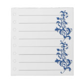 Bloc-notes à balayage bleu (Devant)