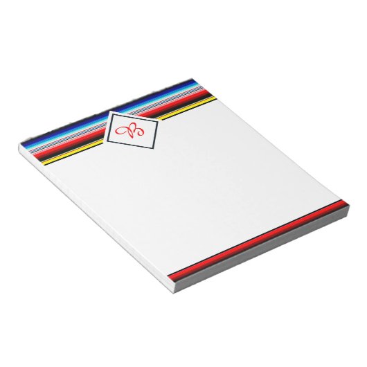 Bloc-notes à bandes de bande de bande brillantes (Incliné)