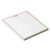 Bloc-notes à blocs de couleurs rose et vert (Incliné)
