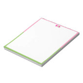 Bloc-notes à blocs de couleurs rose et vert (Tourné)
