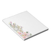 Bloc-notes à bordure florale Aquarelle (Incliné)