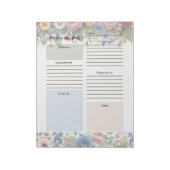 Bloc-notes à bordure florale du planificateur quot (Tourné)