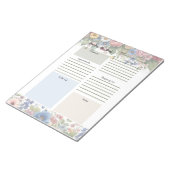 Bloc-notes à bordure florale du planificateur quot (Incliné)