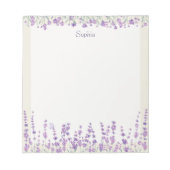 Bloc-notes à bordure lavande aquarelle violette (Devant)