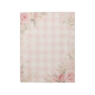 Bloc-notes à carreaux Floral Faith