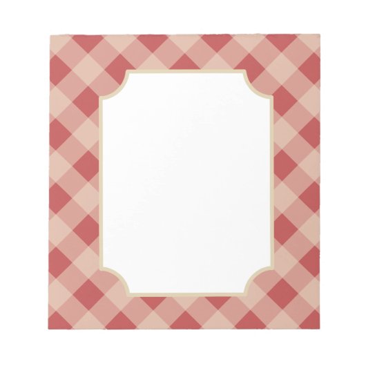 Bloc-notes à carreaux rouges (Devant)