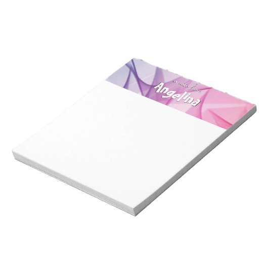 Bloc-notes à carreaux violet fuchsia (Tourné)