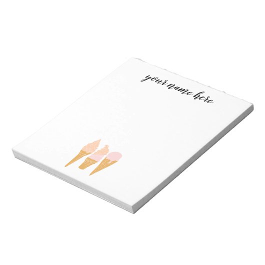 Bloc-notes à crème glacée personnalisée (Tourné)