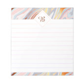 bloc-notes à dessus en marbre brillant (Devant)