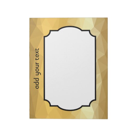 Bloc-notes à effet métallique géométrique (Tourné)