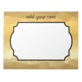 Bloc-notes à effet métallique géométrique (Devant)