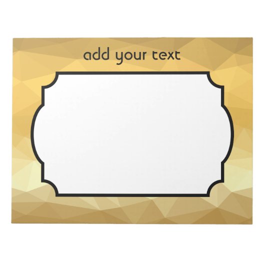 Bloc-notes à effet métallique géométrique (Devant)