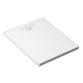 Bloc-notes à en-tête avec monogramme vert (Incliné)