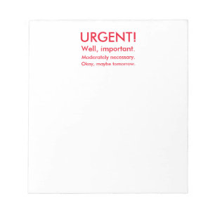 Bloc-notes à faire urgent, Bloc-notes amusant en r