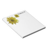 Bloc-notes à fleurs jaune (Incliné)