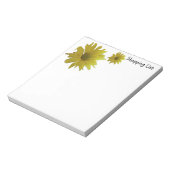Bloc-notes à fleurs jaune (Tourné)