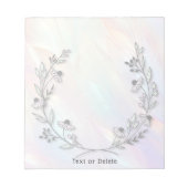 Bloc-notes à fleurs minimal (Devant)