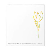 Bloc-notes à fleurs non alignés (Devant)