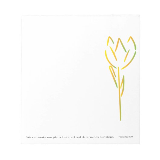 Bloc-notes à fleurs non alignés (Devant)