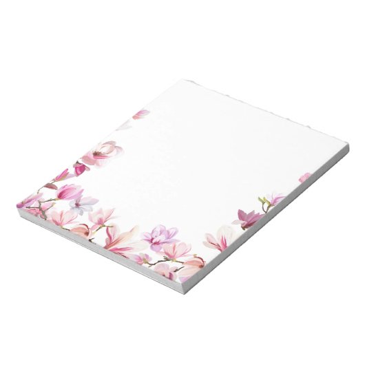 bloc-notes à fleurs rose (Tourné)