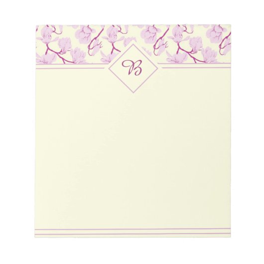 Bloc-notes à fleurs roses (Devant)