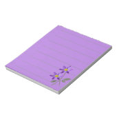 Bloc-notes à fleurs violettes : (Tourné)