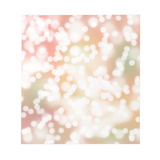 Bloc-notes à fond bokeh pâle (Devant)