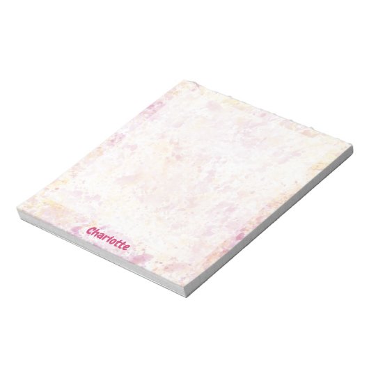 Bloc-notes à gouttes et éclaboussures d'aquarelle (Tourné)