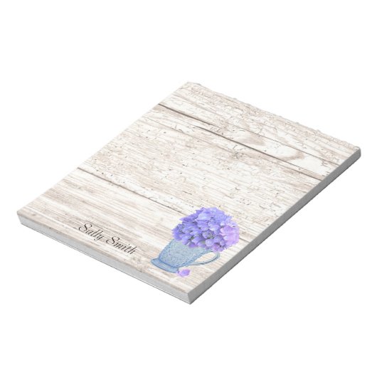 Bloc-notes à hydrangea et pichet (Tourné)