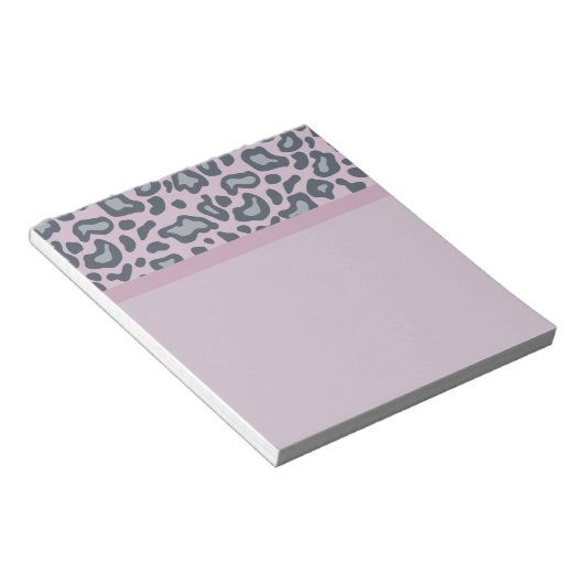Bloc-notes à imprimé léopard lavande (Incliné)