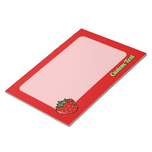 Bloc-notes à l'icône de fraise (Incliné)