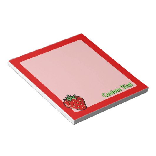 Bloc-notes à l'icône de fraise (Incliné)