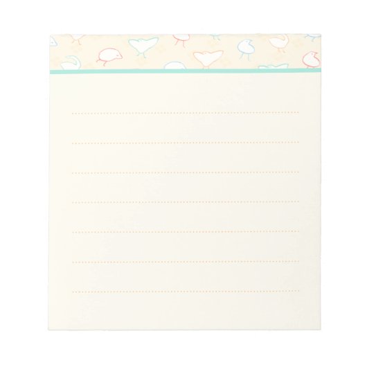Bloc-notes à lisses pour oiseaux soyeux (Devant)