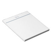 Bloc-notes à monogramme barre bleu poussiéreux (Incliné)