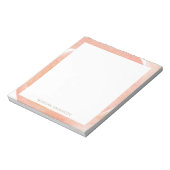 bloc-notes à monogramme floral pêche délicat (Tourné)
