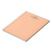 Bloc-notes à monogramme orange élégant (Tourné)