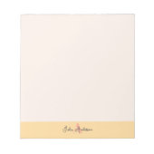 Bloc-notes à monogramme rose et jaune (Devant)