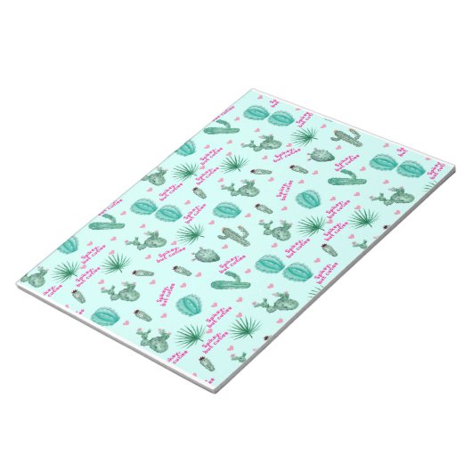 Bloc-notes à motif Cactus mou (Incliné)