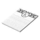 Bloc-notes à motif damassé avec monogramme personn (Tourné)