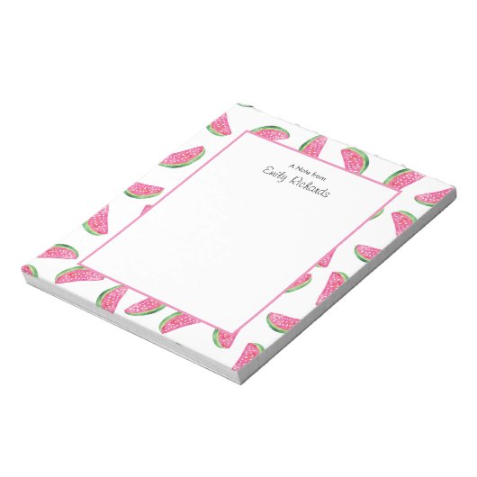 Bloc-notes à motif de pastèque personnalisé (Tourné)