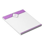 Bloc-notes à motif oriental violet (Incliné)
