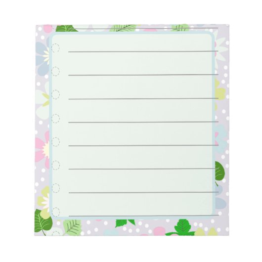 Bloc-notes à motif pastel (Devant)